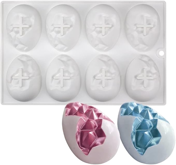 Mostsom Silicone Egg Molds for Chocolate - Easter Party Chocolate Fondant Candy Jelly Dome Mousse Cake Topper Making