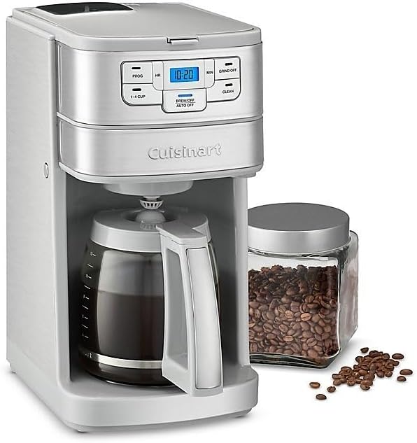 Cuisinart Automatic Grind & Brew 12-Cup Coffee Maker with Blade Grinder, Programmable Coffee Machine Glass Carafe with 1-4 Cup Setting, Brew Pause, Grind-Off Option, DGB-400, Stainless Steel - Image 2