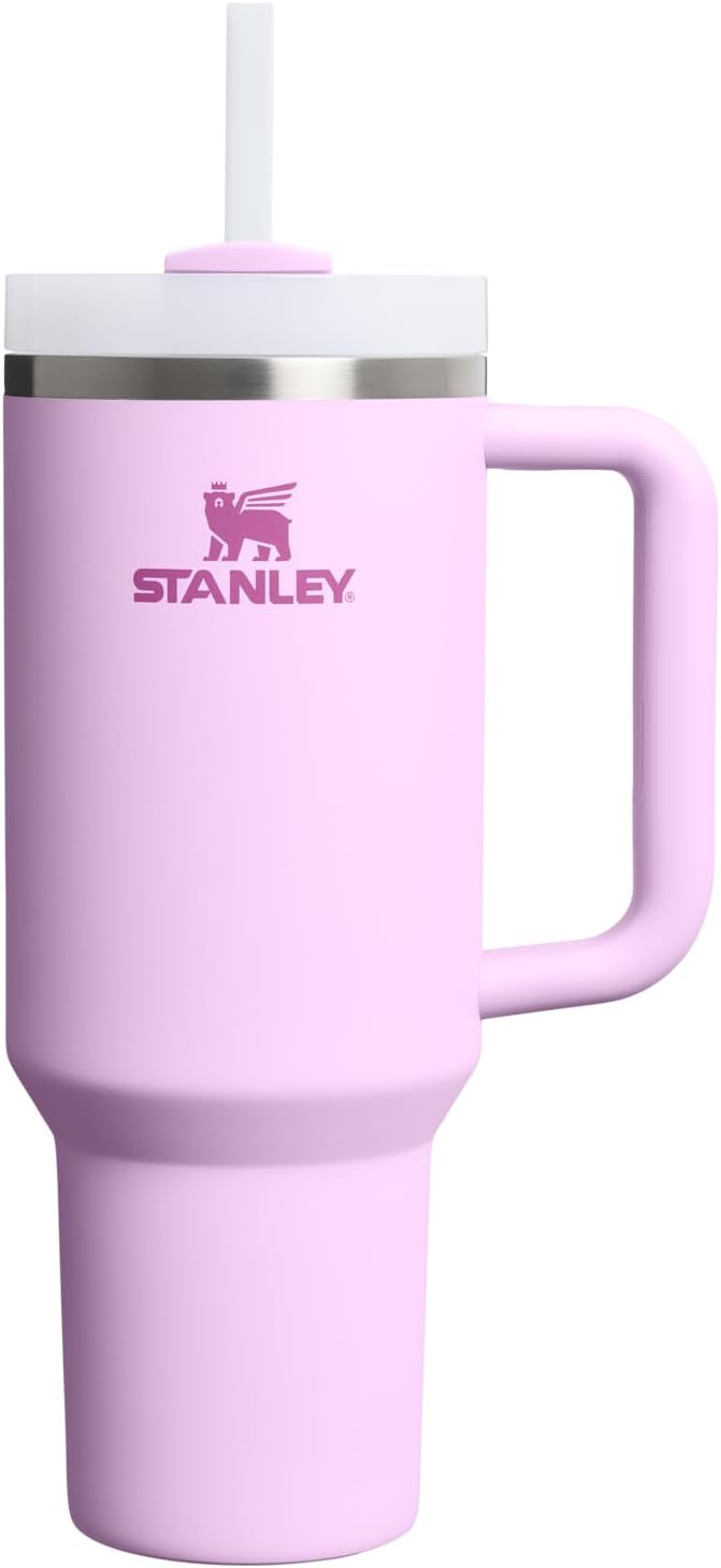 STANLEY Quencher H2.0 Flow State Tumbler, 40 oz, Soft Orchid | Handle and Straw | 3-Position Lid | Cup Holder Compatible for Travel | Insulated Stainless Steel Cup | BPA-Free by Unknown