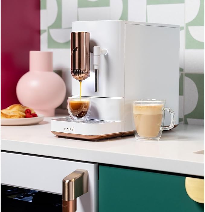 Cafe Affetto Automatic Espresso Machine & Milk Frother with Built In & Adjustable Espresso Bean Grinder, One-Touch Brew in 90 Seconds, Wifi & Smart Connected, Removable 1.2L Water Tank, Matte White - Image 4