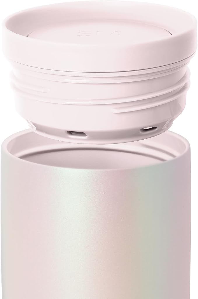 Simple Modern Insulated Travel Coffee Mug 360° Lid | 16oz | Pearlescent | Voyager Ceramic-Lined Insulated Stainless Steel Coffee Tumbler, Iced Coffee Cup, Mug with Lid | Fits Cupholder, Coconut Pearl - Image 7