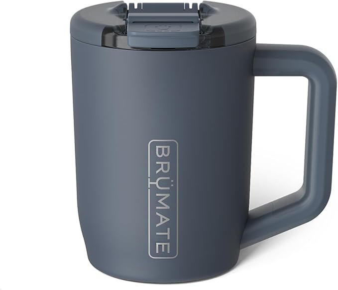 BrüMate Müv - 15oz 100% Leak Proof Insulated Coffee Mug with Handle & Lid - Stainless Steel Coffee Travel Mug - Double Walled Coffee Cup (Nightfall Blue) by Br%C3%BCMate
