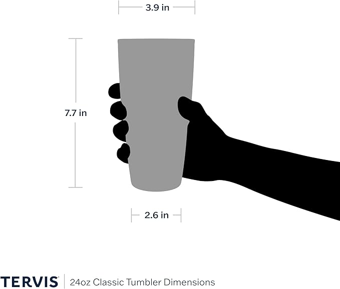Tervis Clear & Colorful Tabletop Made in USA Double Walled Insulated Tumbler Travel Cup Keeps Drinks Cold & Hot, 24oz, Quartz - Image 4