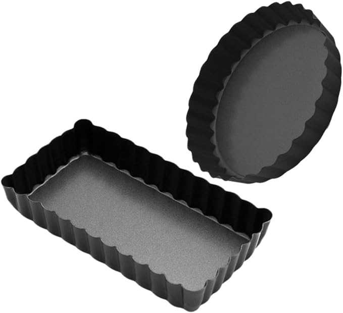 SHOWERORO 2pcs Non-stick Tart and Pizza Baking and Molds for Home Kitchen for Cakes Pies and Pastries Easy Release Design by SHOWERORO