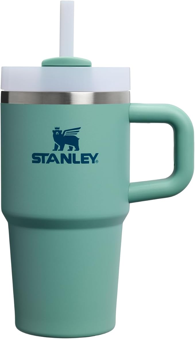 STANLEY Quencher H2.0 Flow State Tumbler, 20 oz, Spring Green | Handle and Straw | 3-Position Lid | Cup Holder Compatible for Travel | Insulated Stainless Steel Cup | BPA-Free by Unknown