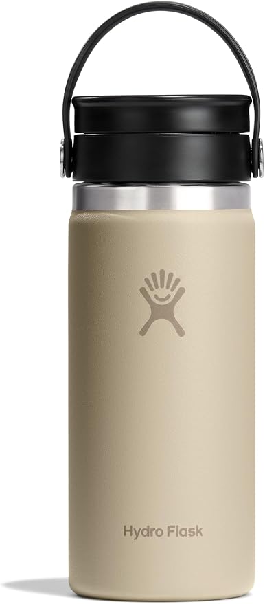 Hydro Flask Flex Sip Coffee Tumbler – Insulated Stainless Steel, Non Spill, Leak Proof Travel Coffee Cup 16 Oz Oat Tan by Unknown