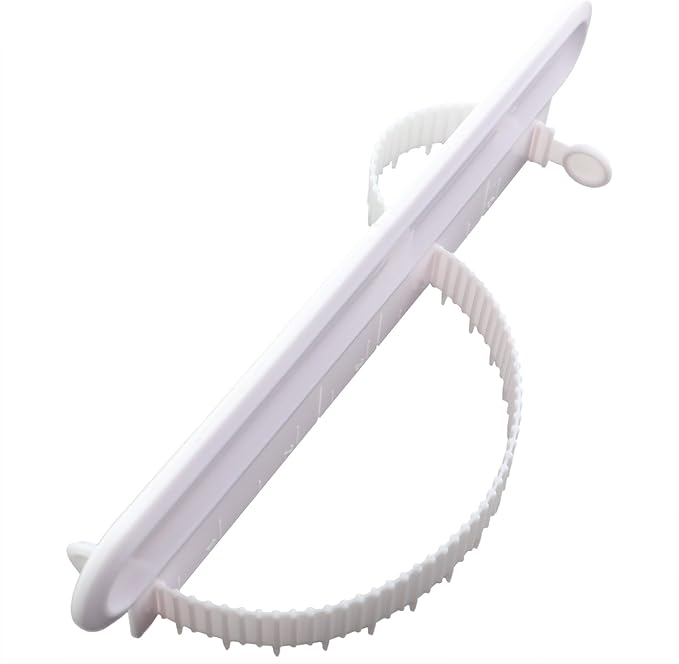 Flip Cake Arc Ruler Decorative Scale Baking Ruler Plastic Baking Measuring Tools Pastry Art Tools Surround Decorative Marker For Cake Decorating Arc Framing Aid White