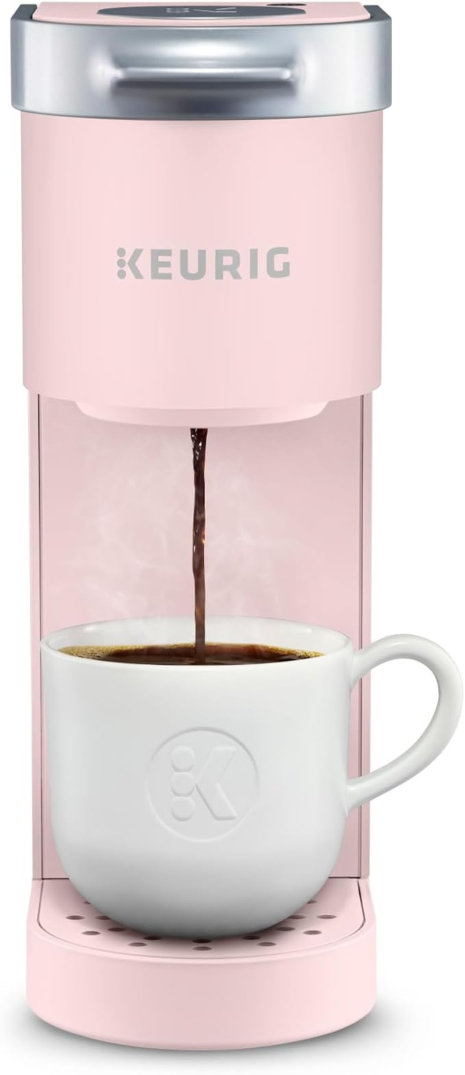 Keurig K-Mini Single Serve K-Cup Pod Coffee Maker, 6 to 12oz Brew size, with Cord Storage, Perfect for Small Spaces, Dusty Rose | Cord Storage, Small Spaces, Dusty Rose by Keurig