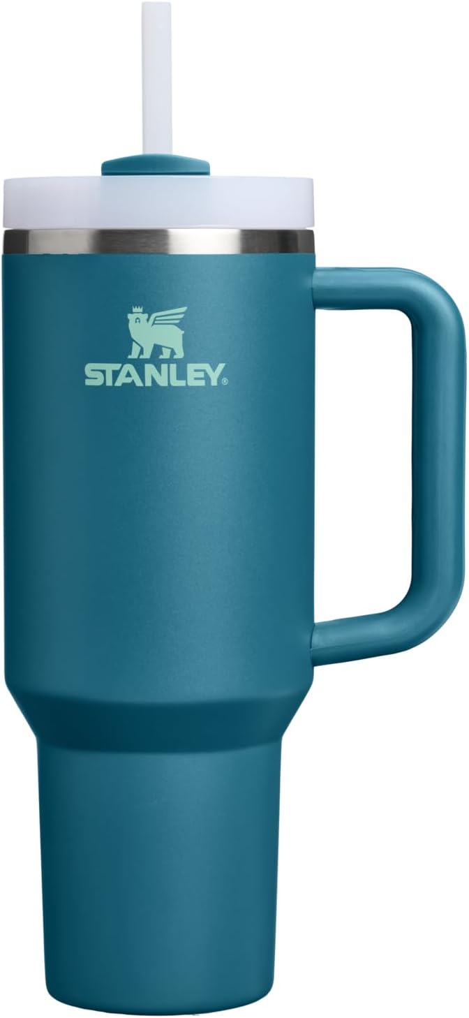 STANLEY Quencher H2.0 Flow State Tumbler, 40 oz, Coastal Teal | Handle and Straw | 3-Position Lid | Cup Holder Compatible for Travel | Insulated Stainless Steel Cup | BPA-Free by Unknown