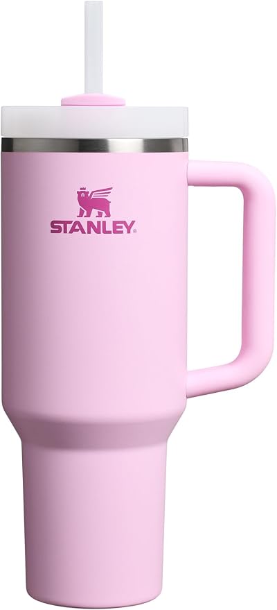 STANLEY Quencher H2.0 Flow State Tumbler, 40 oz, Cherry Blossom | Handle and Straw | 3-Position Lid | Cup Holder Compatible for Travel | Insulated Stainless Steel Cup | BPA-Free by Unknown