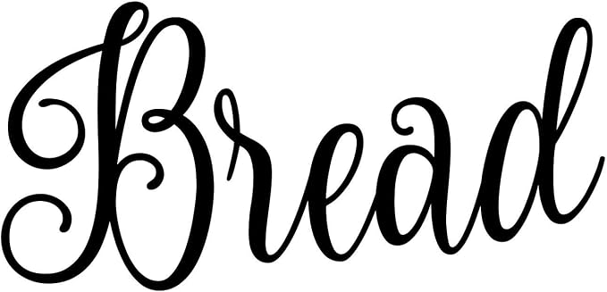 Bread 4.25w x 2h Label | Kitchen Organization | Die Cut Vinyl Decal | Black Fancy Font (Sticker Only) by MinglewoodTrading