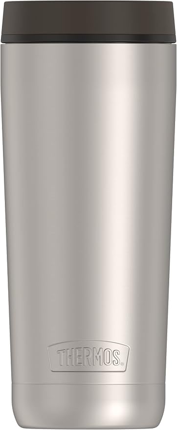 THERMOS ALTA SERIES Stainless Steel Tumbler 18 Ounce, Matte Steel/Espresso Black by Thermos