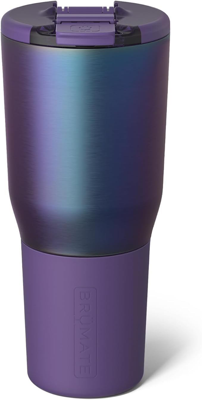 BrüMate Nav 35oz 100% Leak Proof Insulated Travel Tumbler with Magnetic BevLock™ Lid - Double Wall Cup-Holder Friendly Stainless Steel Mug (Dark Aura) by Br%C3%BCMate