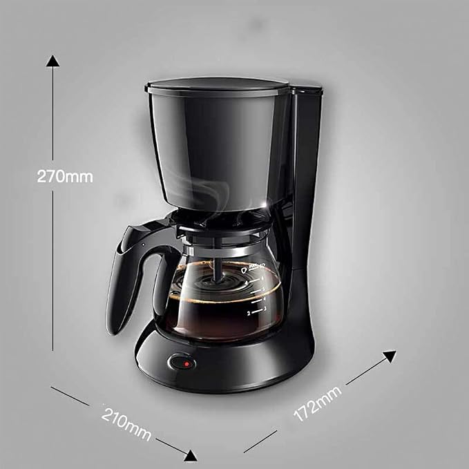 Coffee Maker, Household Drip Coffee Machine for Easy Brewing, Mini Coffee Maker & Brewed Tea Maker, Durable Metal Design, Perfect for Home or Office Use - Image 3
