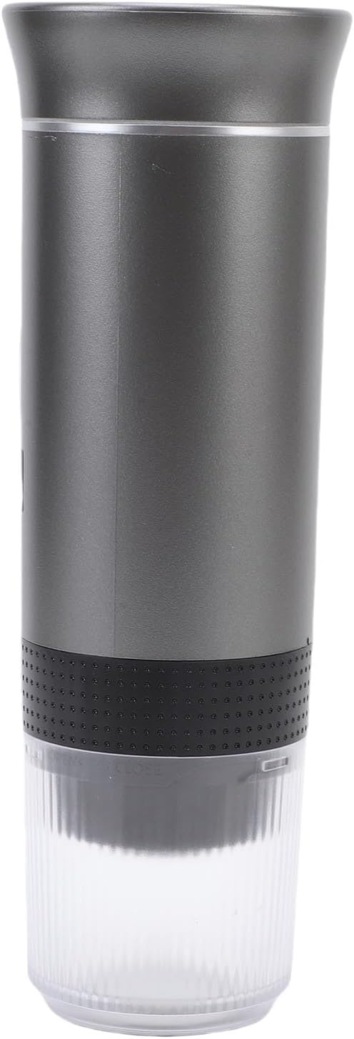 Keenso Portable Capsules Coffee Maker ABS 304 Stainless Steel Portable Coffee Machine 72W 120mL 20 Bar USB C Heated Brewing for Travel Office Camping Ground (Gray) - Image 2
