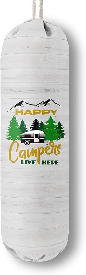Happy Campers Grocery Bags Holder Organizer, Wall Mount Plastic Bags Storage Container Dispenser, Gift For Family And Friends by HiLus