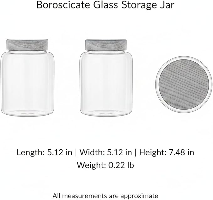 Store Dry Pantry Staples in This Borosilicate Glass Jar with Acacia Wood Lid - Image 7