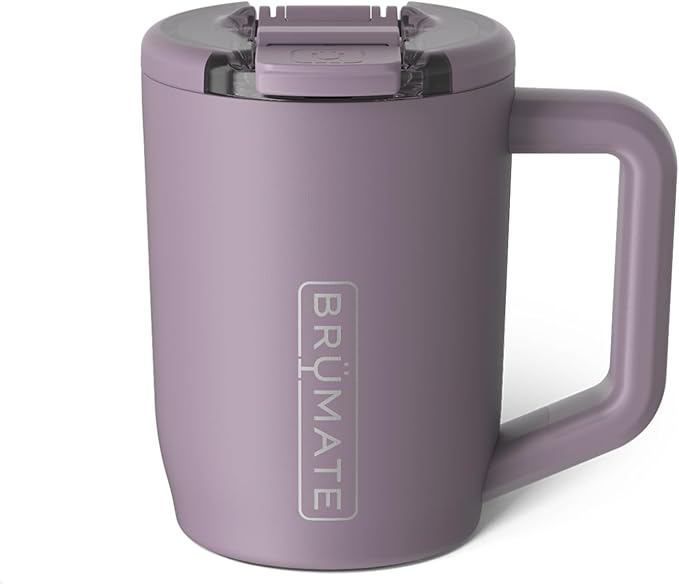 BrüMate Müv - 15oz 100% Leak Proof Insulated Coffee Mug with Handle & Lid - Stainless Steel Coffee Travel Mug - Double Walled Coffee Cup (Lilac Dusk) by Br%C3%BCMate