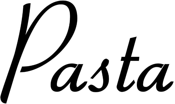 Pasta 3.5w x 2h Label | Kitchen Pantry Organization | Die Cut Vinyl Decal | Black Retro Font (Sticker Only) by MinglewoodTrading