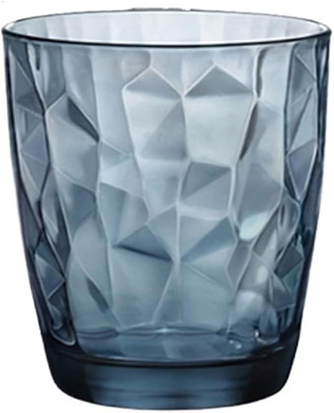 drinking glassware Colored Diamond Embossed Drinking Glasses(Blue,Medium) by Unknown