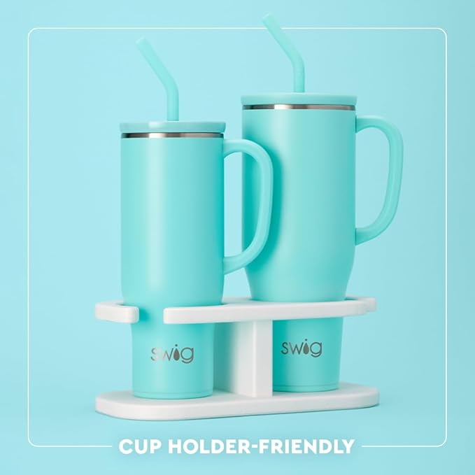 Swig Life 40oz Mega Mug, 40oz Tumbler with Handle and Straw, Extra Large Insulated Tumblers, Cup Holder Friendly Travel Mug (Rhode Island)