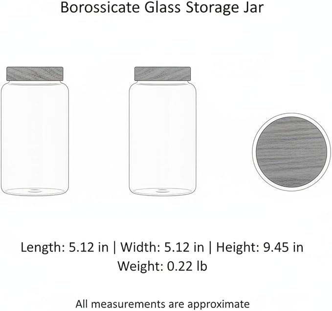 Easy-Access Borosilicate Glass Jar with Acacia Wood Lid for Quick Pantry Organization - Image 7
