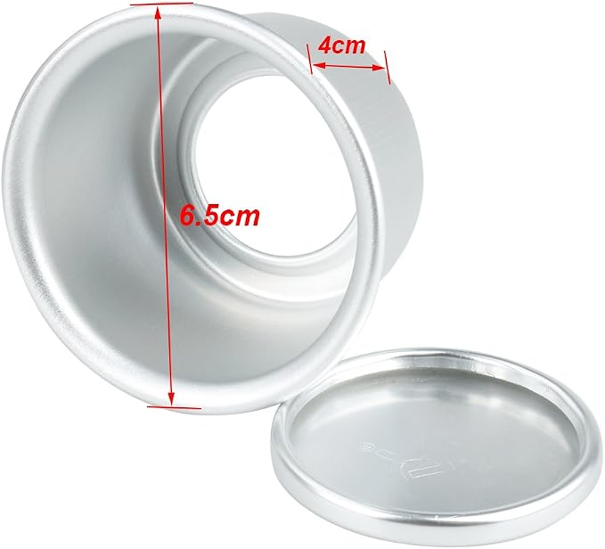 Aislor Round Cake Pan 5Pcs 2.4" Cake Baking Pans with Removable Bottom Silver 2 - Image 5