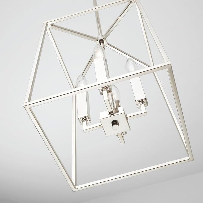 Capital Lighting 537641MB Thea Lantern Foyer Pendant, 4-Light 240 Total Watts, 15" H x 12" W, Matte Black - Image 9