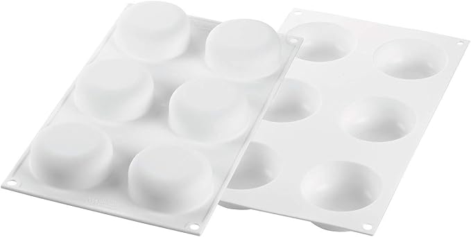 Silikomart"Universo 90" Silicone Mold with 6 Cavities, Each 2.63 Inch Diameter x 1.06 Inch High - Image 2
