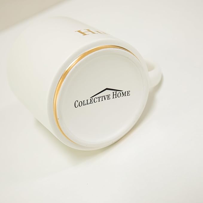 COLLECTIVE HOME Hubby & Wifey Ceramic Coffee Mug Set, 15oz, 2-Piece | Luxury Wedding Gift for Couples, Elegant Coffee Cups for Newlyweds, Anniversary & Engagement Gift, Gift Box Set - Image 6