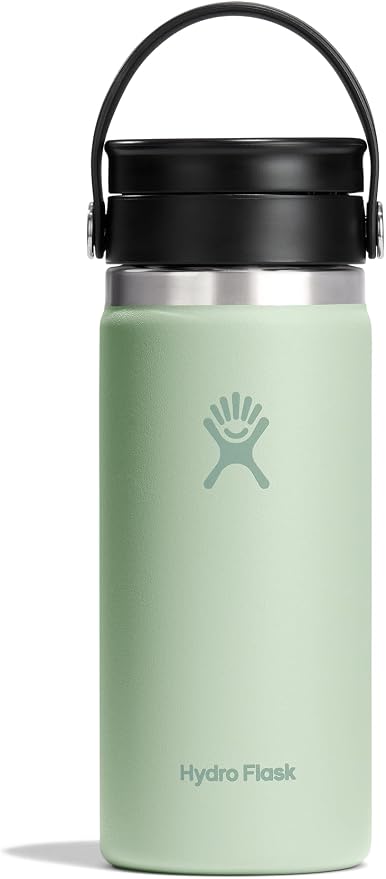 Hydro Flask Flex Sip Coffee Tumbler – Insulated Stainless Steel, Non Spill, Leak Proof Travel Coffee Cup 16 Oz Aloe Green by Unknown