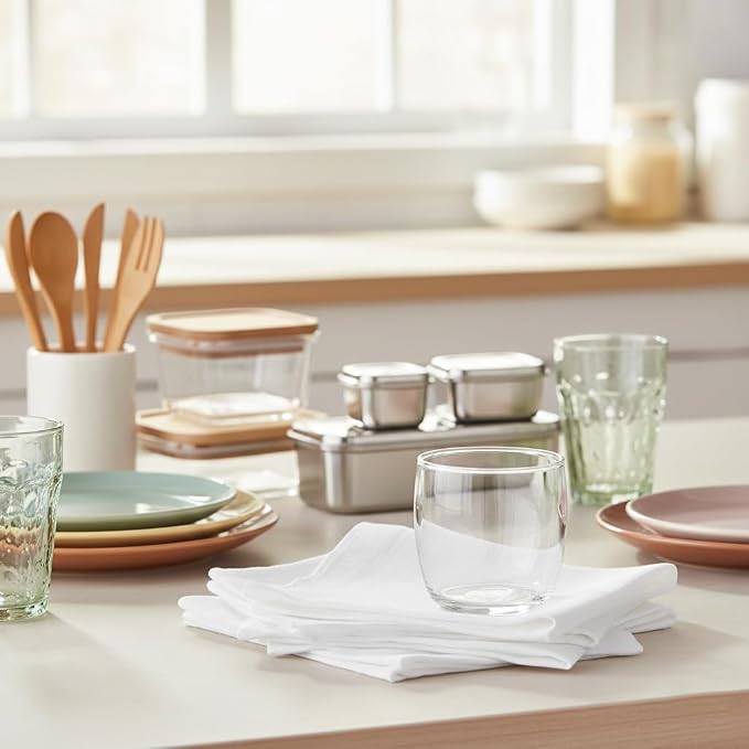 Urban Villa Cloth Napkins White Dinner 100% Cotton 18x18 Inches (Set of 6) - Image 4