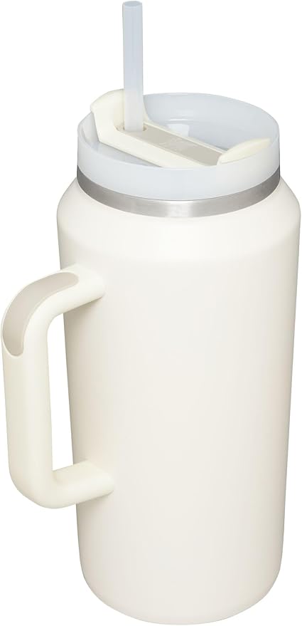 STANLEY Quencher H2.0 Flow State Tumbler, 64 oz, Cream | Handle and Straw | 3-Position Lid | Large Capacity for Travel & Sports| Insulated Stainless Steel Cup | BPA-Free - Image 2