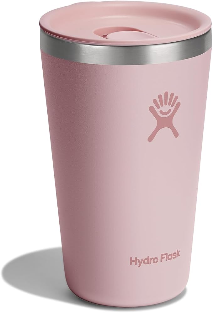 Hydro Flask All Around Tumbler Press-In Lid, Insulated Travel Mug, Stainless Steel Coffee Cup 16 Oz Trillium Pink - Image 2