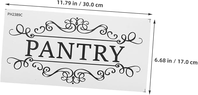 SOLUSTRE Pantry Room Wall Sticker Set 4pcs Removable Door Decal Vintage Style Decor for Pantry PVC Material - Image 2
