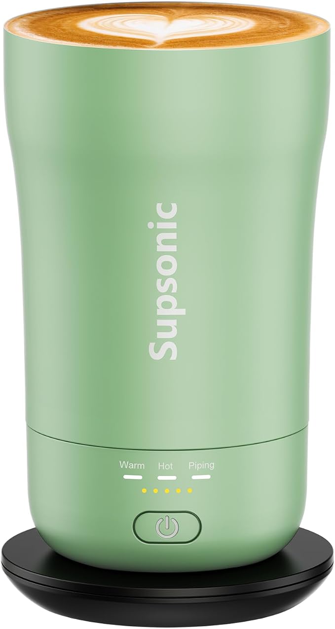 Supsonic - 14oz Heated Coffee Mug, Self-Heating Travel Mug with 3-Temp Settings, Insulated Stainless Steel Constant Temperature Heating Mug for Beverage, Smart Heating Portable Coffee Mug | S1 by Supsonic