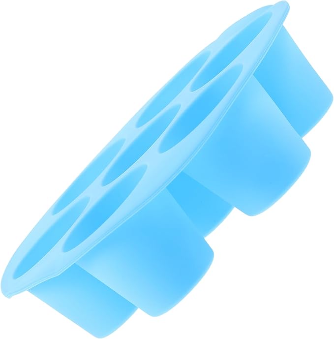 Silicone Muffin Cake Mold Non-stick Baking Pan for Air Fryer Small Blue Cupcake Tray Non-deformable Bakeware for Muffins and Chocolate Cakes