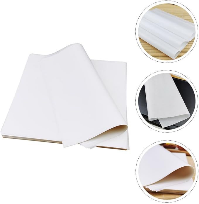 ibasenice 500pcs Non-stick Food Wrapping Paper 8 Inch Square Baking Oil Absorbing Pads for Cake and Bread, Disposable Greaseproof Kitchen Parchment Sheets for Baking and Frying Snacks - Image 8