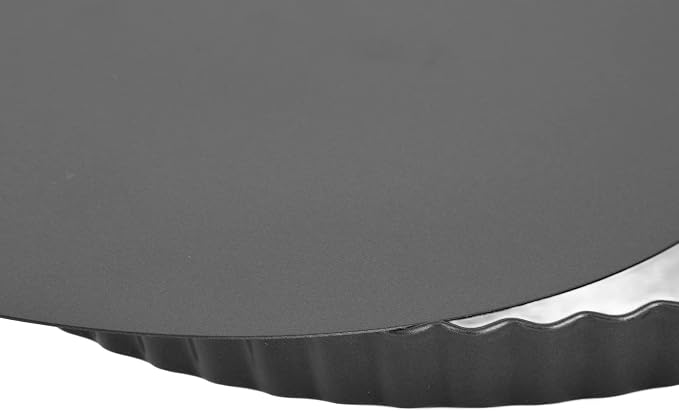 Tart Pan, Nonstick Carbon Steel Quiche Pan with Removable Bottom, Deep Baking Dish for Pies Cakes and Quiches, Easy Release and Cleanup for Home Bakers ([Thickened] 11-inch live bottom pie - Image 8