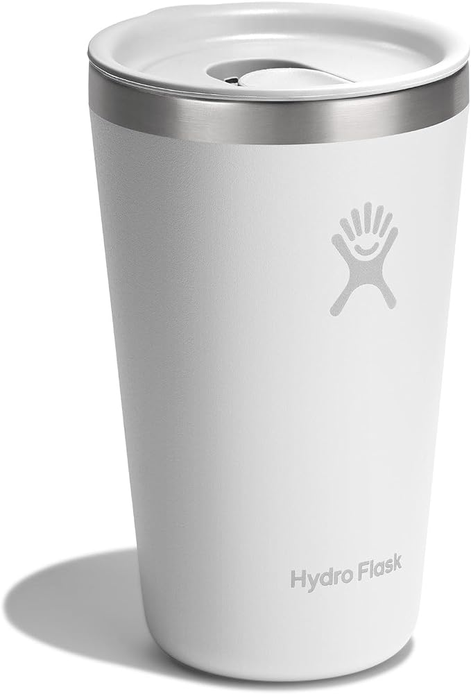 Hydro Flask All Around Tumbler Press-In Lid, Insulated Travel Mug, Stainless Steel Coffee Cup 16 Oz Tonal White - Image 2