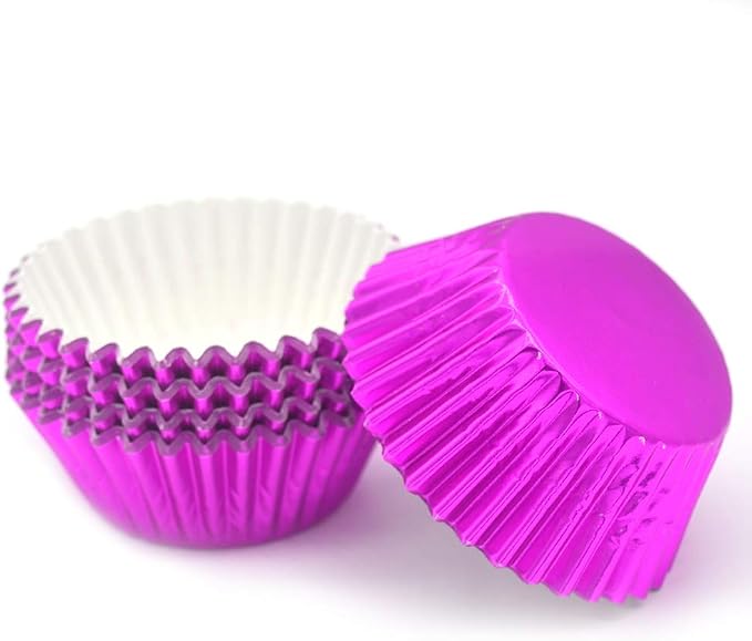 Standard Hot Pink Foil Cupcake Liners Muffin Baking Cups for Party and More, 100-Count - Image 4