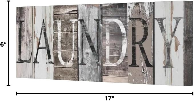 Pinetree Art Laundry Room Decor Canvas Wall Art Prints for rooms (With Solid Wood Inner Frame) (Laundry, 6 x 17 inch) - Image 5