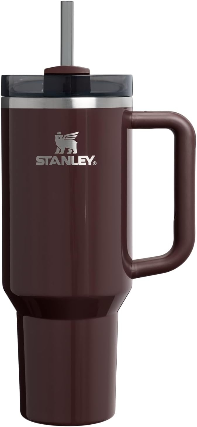 STANLEY Quencher H2.0 Flow State Tumbler, 40 oz, Mahogany Gloss | Handle and Straw | 3-Position Lid | Cup Holder Compatible for Travel | Insulated Stainless Steel Cup | BPA-Free by Unknown