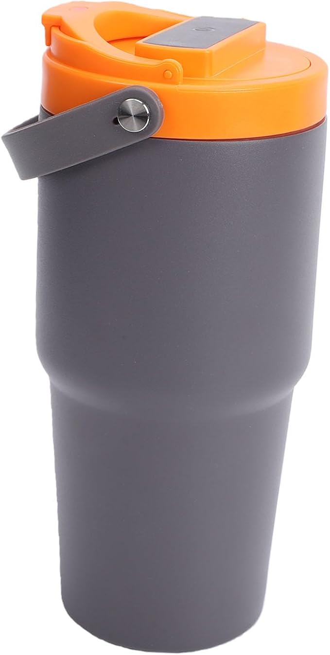 Focket Portable Coffee Maker, 600ml Insulated Stainless Steel Electric Coffee Extraction Mug Battery Operated Maker Cordless with USB Charging Safety Protection for - Image 3