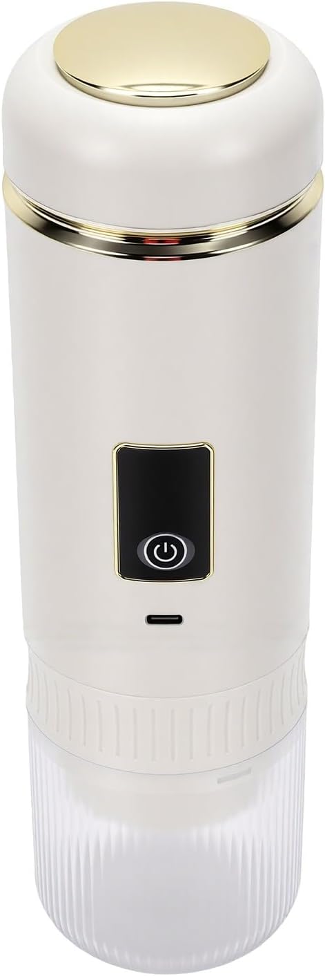 Portable Coffee Maker 200ML Rechargeable Cordless Self Heating Coffee Machine for Capsules Ground by Unknown