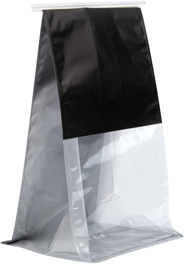 Restaurantware Black Paper Cotton Tin Tie Bag, 100 Pack - Image 2