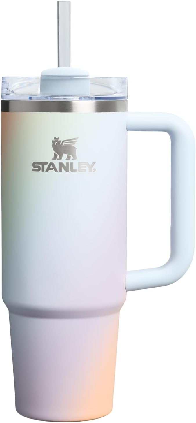 STANLEY Quencher H2.0 Flow State Tumbler, 30 oz, Sunrise Spiral | Handle and Straw | 3-Position Lid | Cup Holder Compatible for Travel | Insulated Stainless Steel Cup | BPA-Free by Unknown