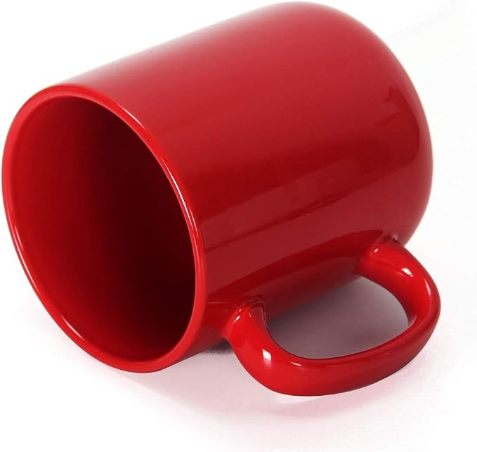 20 OZ Large Coffee Mug, M016 Ceramic Big Tea Cup with Handle for Dad Men, Red - Image 4