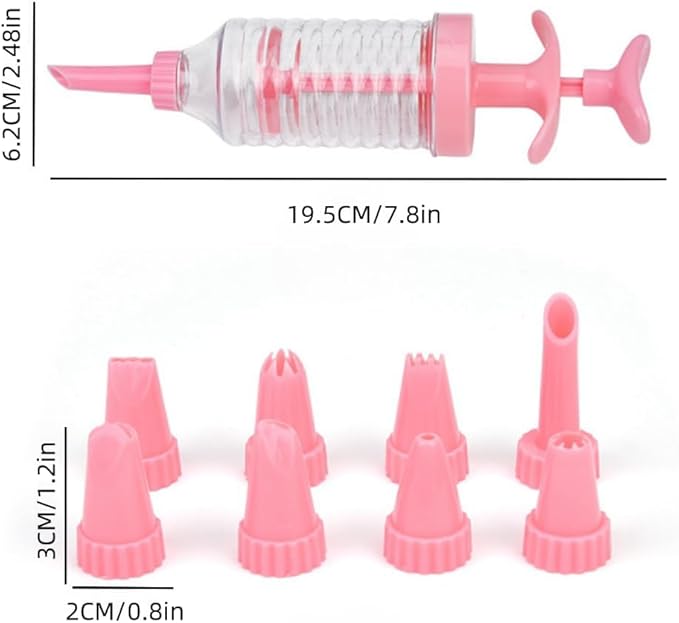 Cake Decorating Gun, Cupcake Icing Piping Kit, Cupcake Injector/Decorating Icing Set, Cake Decorating Kit with 8 Piping Tips