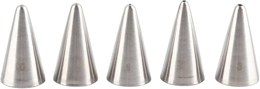 5 Pcs Piping Tips Set, Stainless Steel Cake Decorating Supplies Kit for Baking Cupcakes Cookies Cake Decorating